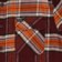 Brixton Bowery Flannel - mahogany/burnt orange - front detail