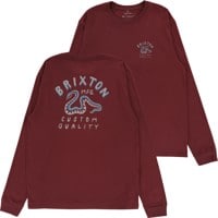 Brixton Clymer L/S T-Shirt - mahogany
