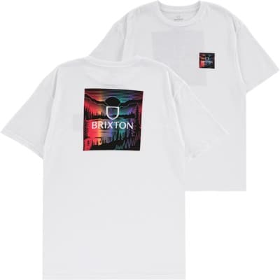 Brixton Alpha Square T-Shirt - white/dawn gradient - view large