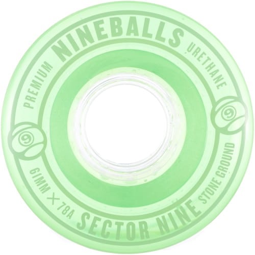 Sector 9 61mm Nineballs Longboard Wheels - green (78a) | Tactics