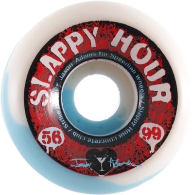 Speedlab Jason Adams Pro Slappy Hour Skateboard Wheels - white/blue (99a) - view large