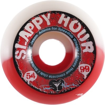 Speedlab Jason Adams Pro Slappy Hour Skateboard Wheels - white/red (99a) - view large