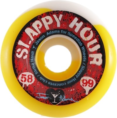 Speedlab Jason Adams Pro Slappy Hour Skateboard Wheels - white/yellow (99a) - view large