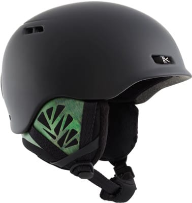 Anon Women's Rodan Long Hair Fleece Snowboard Helmet - black/green - view large