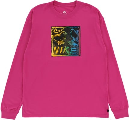 Nike SB Pizza L/S T-Shirt - active pink - view large