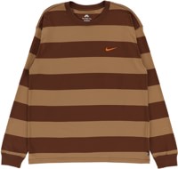 Nike SB Stripe L/S T-Shirt - cacao  wow/dk driftwood