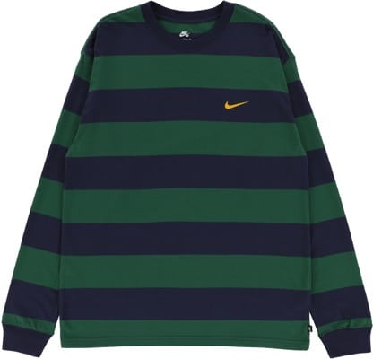 Nike SB Stripe L/S T-Shirt - midnight navy/gorge green - view large
