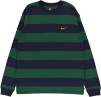 Nike SB Stripe L/S T-Shirt - midnight navy/gorge green