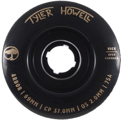 Arbor Tyler Howell Vice Apex Formula Longboard Wheels - black (75a) - view large
