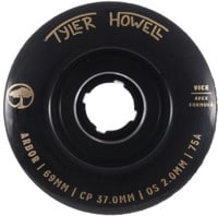 Arbor Tyler Howell Vice Apex Formula Longboard Wheels - black (75a)