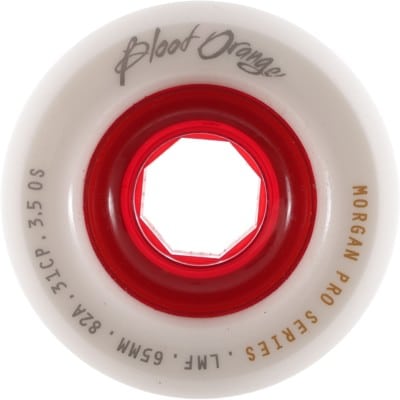 Blood Orange Morgan Pro Longboard Wheels - white/red core 65 (82a) - view large