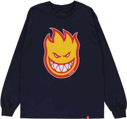 Spitfire Bighead Fill L/S T-Shirt - navy/gold-red - view large