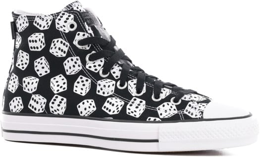 Converse Chuck Taylor All Star Pro High Skate Shoes - (dice print) black/white/white - view large
