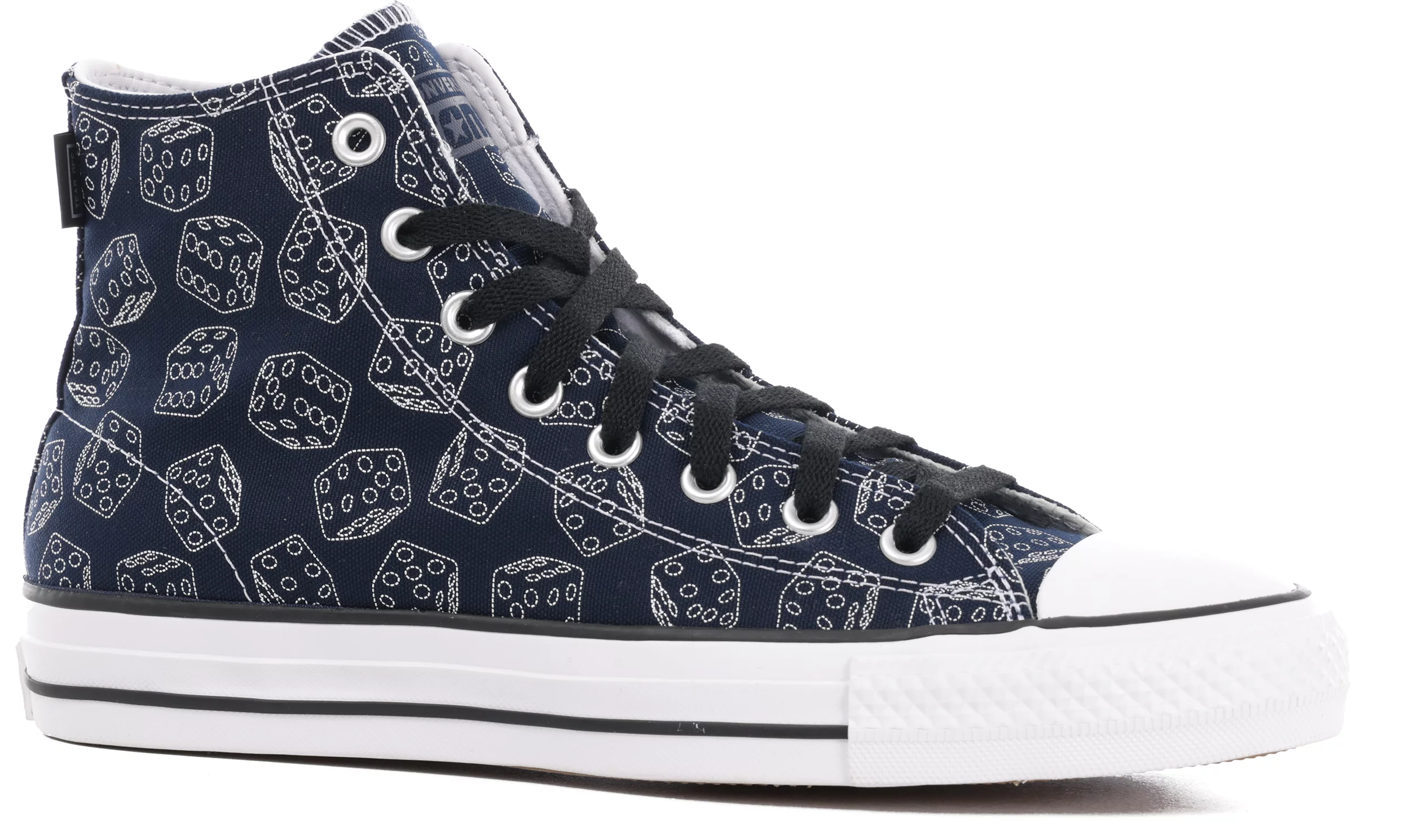 Converse Chuck Taylor All Star Pro High Skate Shoes - (dice print)  obsidian/black/white | Tactics