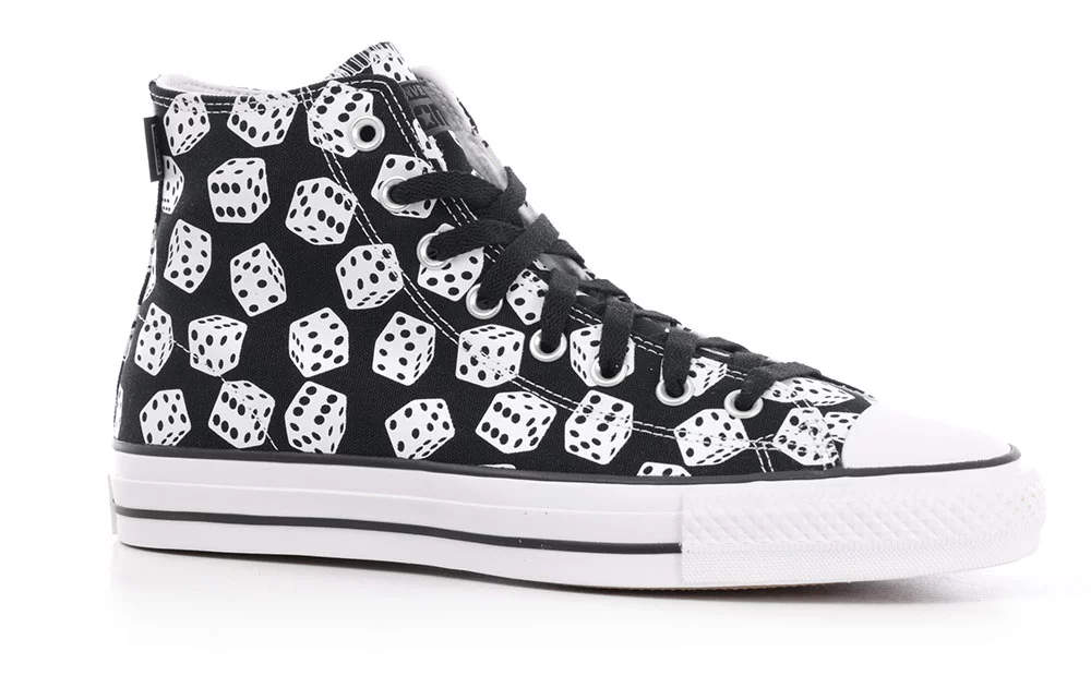 Converse Chuck Taylor All Star Pro High Skate Shoes - (dice print) black/white/white |