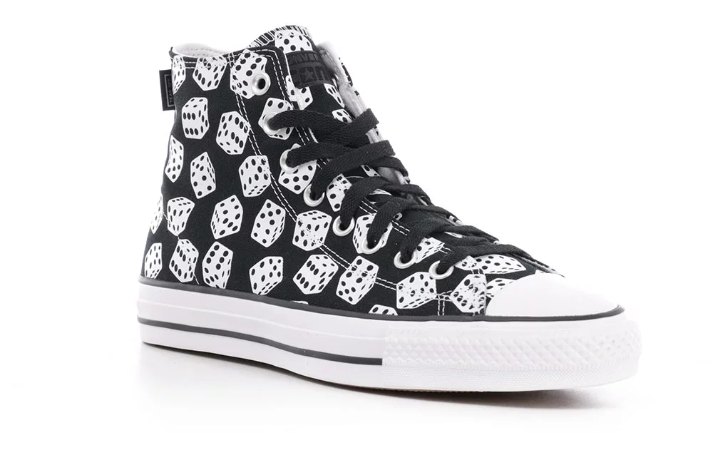 Converse Chuck Taylor All Star Pro High Skate Shoes - (dice print)  black/white/white | Tactics