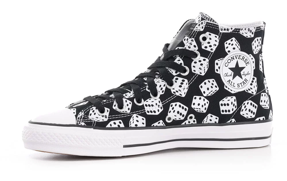 Converse Chuck Taylor All Star Pro High Skate Shoes - (dice print) black/white/white  | Tactics