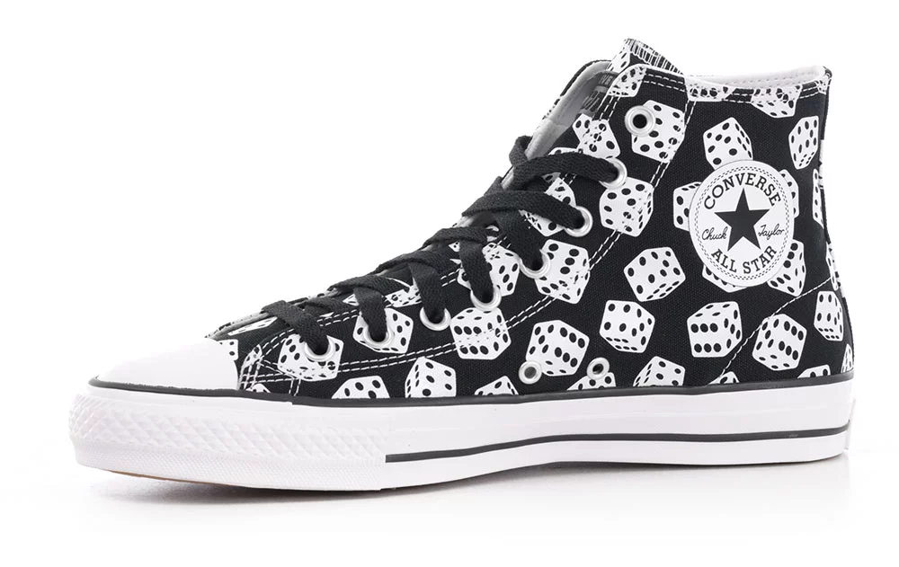 Converse Chuck Taylor All Star Pro High Skate Shoes - (dice print) black/white/white | Tactics Converse Chuck Taylor All Star Pro High Skate Shoes - (dice print) black/white/white | Tactics