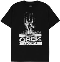 Obey Records Hand T-Shirt - black