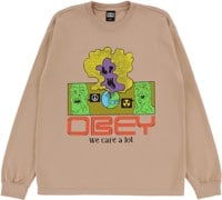 Obey We Care Alot L/S T-Shirt - irish cream