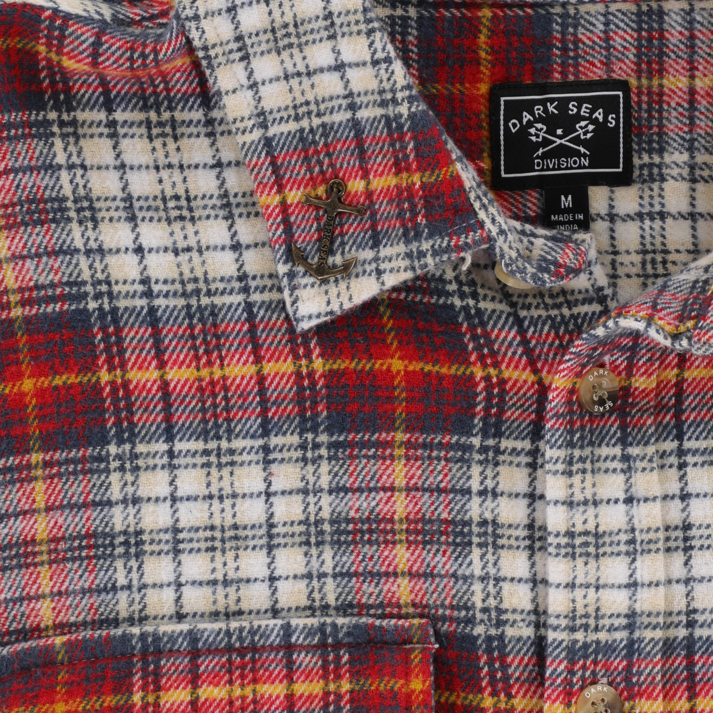 Dark Seas Andes Flannel Shirt - navy/red | Tactics