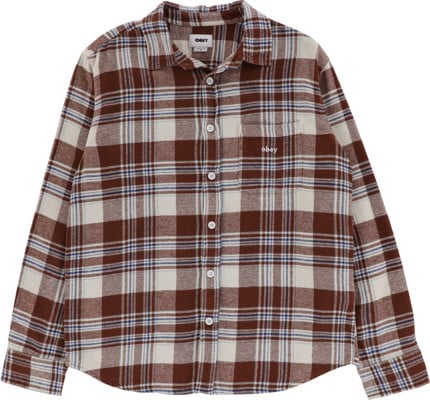 Obey Arlo Flannel Shirt - unbleached multi - view large
