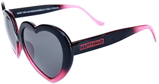 Happy Hour Heart Ons Sunglasses - black red drip - view large