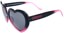 Happy Hour Heart Ons Sunglasses - black red drip