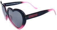 Happy Hour Heart Ons Sunglasses - black red drip