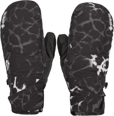 volcom stay dry gore-tex mitts - black giraffe l