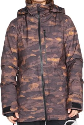 volcom women's 3d stretch gore-tex insulated jacket - dusk camo l