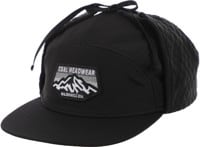 Coal Tracker Earflap 5-Panel Hat - black