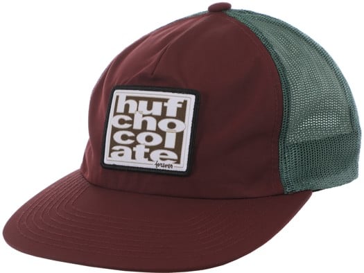 HUF Stacked Trucker Hat - wine - view large