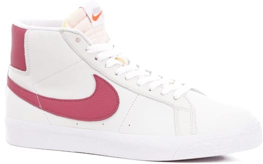 Nike SB Zoom Blazer Mid Skate Shoes - (orange label)white/sweet beet-white-sweet beet - view large