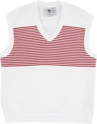 Adidas Shmoofoil Chairfight Vest Sweater - white/scarlet - view large