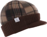 Coal Rockland Visor Beanie - brown plaid