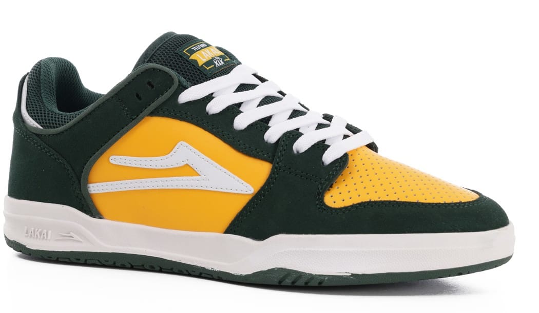 Lakai Telford Low Skate Shoes pine/yellow suede Tactics