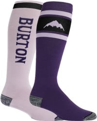Burton Weekend Midweight Snowboard Socks 2-Pack - violet halo