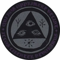 Welcome Latin Talisman Sticker - teal glitter/purple