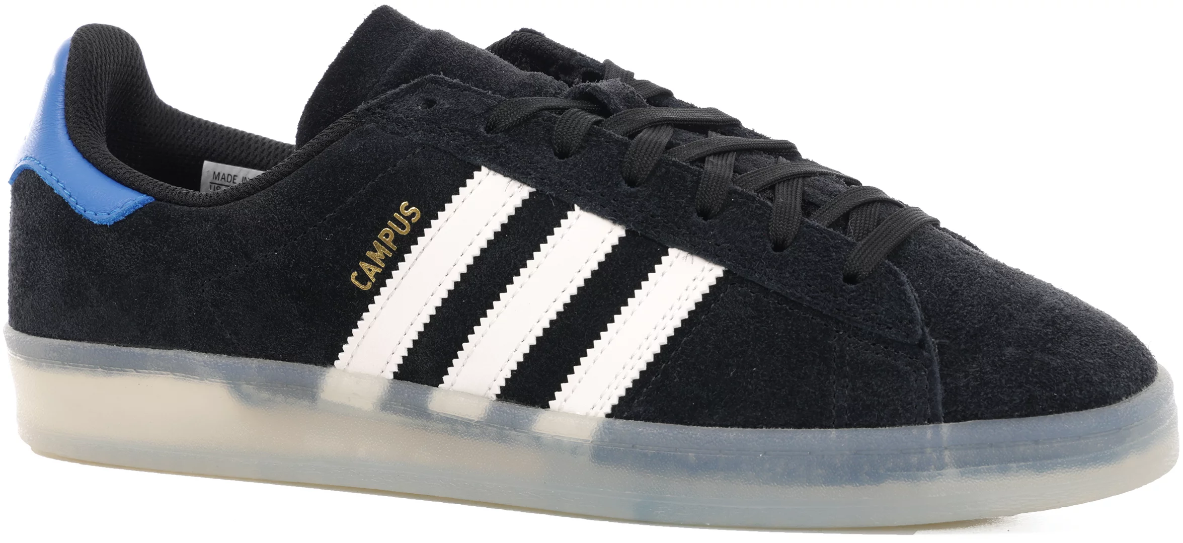 Mindful sengetøj hektar Adidas Campus ADV Skate Shoes - (mxa) core black/footwear white/bluebird |  Tactics