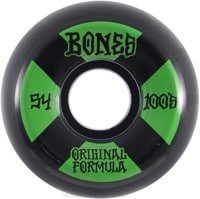 Bones 100's OG Formula V5 Sidecut Skateboard Wheels - black/green #4 (100a)