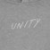 Unity Logo Emb Hoodie - heather grey - front detail