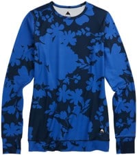 Burton Women's Midweight Base Layer Crewneck Shirt - amparo blue camellia