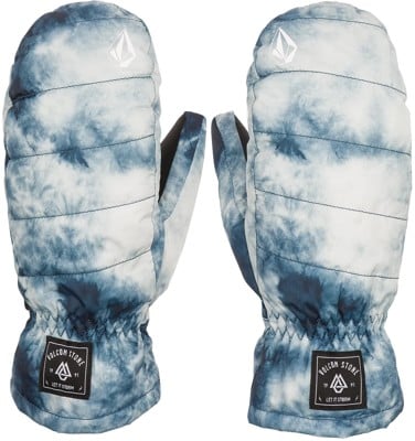 volcom women's puff puff mitts - storm tie-dye s