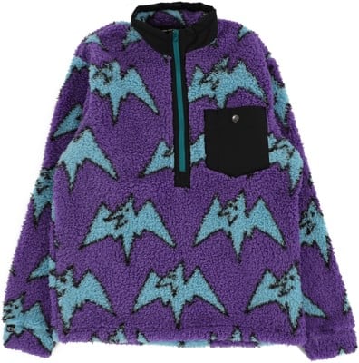 Airblaster Sherpa Half Zip Jacket - big terry purps - view large