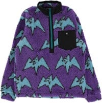 Airblaster Sherpa Half Zip Jacket - big terry purps
