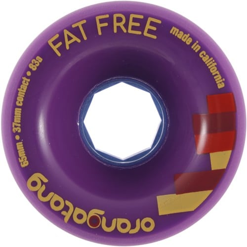 Orangatang Fat Free Freeride Longboard Wheels - yellow (86a