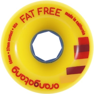 Orangatang Fat Free Freeride Longboard Wheels - yellow (86a) - view large