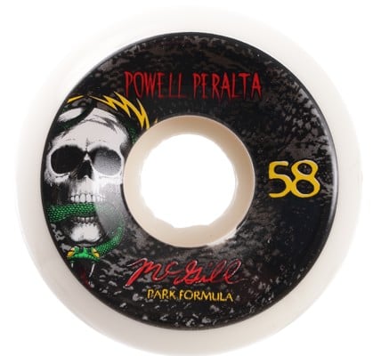 Powell Peralta McGill Skull & Snake Park Formula Skateboard Wheels - white (103a) - view large