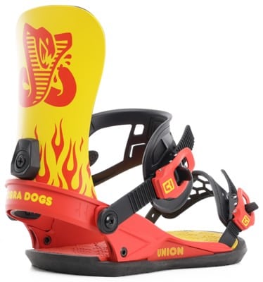 Union Cobra Dogs Custom House Snowboard Bindings 2023 - yellow/red - view large
